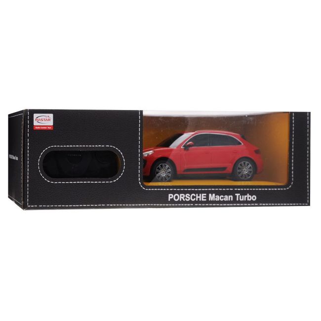 MASINA CU TELECOMANDA PORSCHE MACAN TURBO ROSU CU SCARA 1 LA 24 VIVRas71800_Rosu