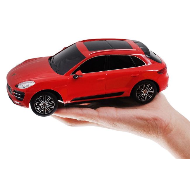 MASINA CU TELECOMANDA PORSCHE MACAN TURBO ROSU CU SCARA 1 LA 24 VIVRas71800_Rosu