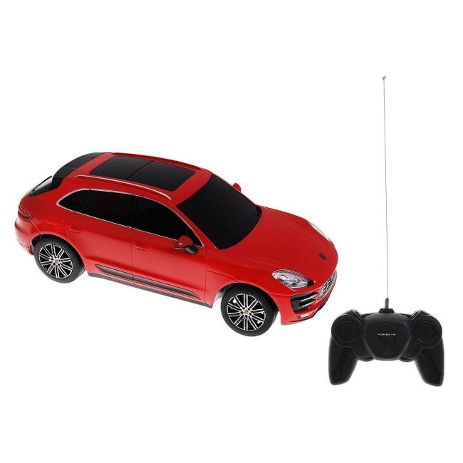 MASINA CU TELECOMANDA PORSCHE MACAN TURBO ROSU CU SCARA 1 LA 24 VIVRas71800_Rosu