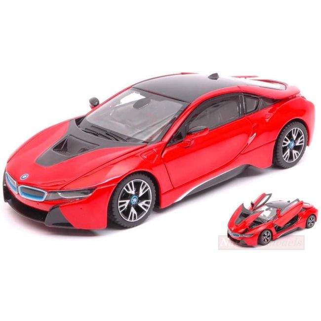 MASINUTA METALICA BMW I8 ROSU SCARA 1 LA 24 VIVRas56500_Rosu