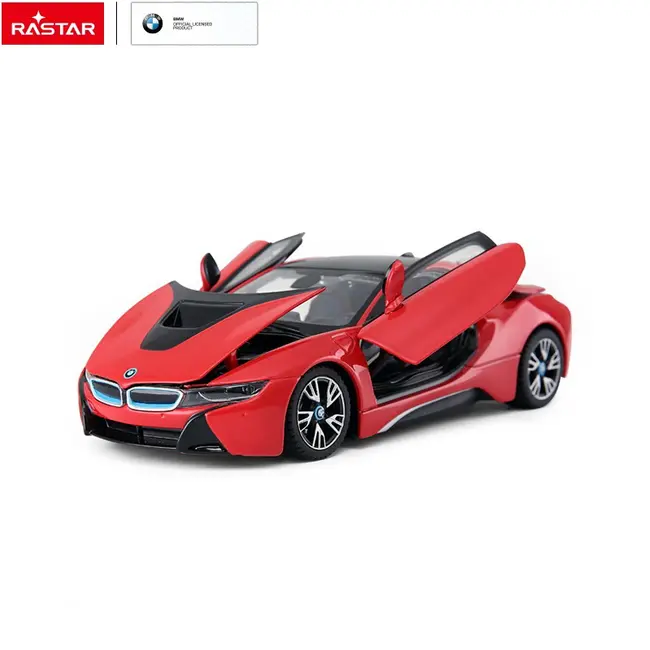 MASINUTA METALICA BMW I8 ROSU SCARA 1 LA 24 VIVRas56500_Rosu