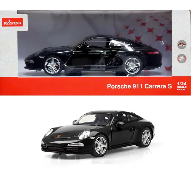 MASINUTA METALICA PORSCHE 911 NEGRU SCARA 1 LA 24 VIVRas56200_Negru