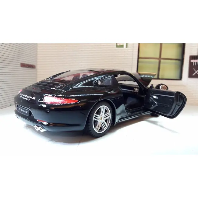 MASINUTA METALICA PORSCHE 911 NEGRU SCARA 1 LA 24 VIVRas56200_Negru