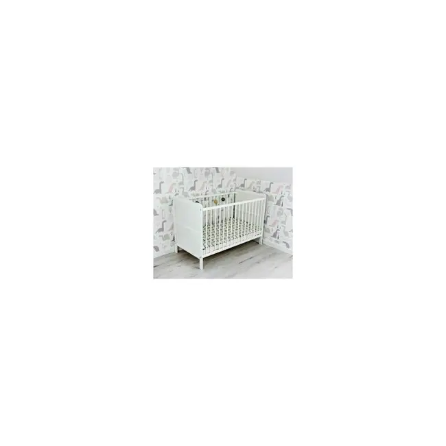 Qmini - Patut din lemn Julia 120x60 cm, multifunctional, cu sertar, Alb BYN6426972005517