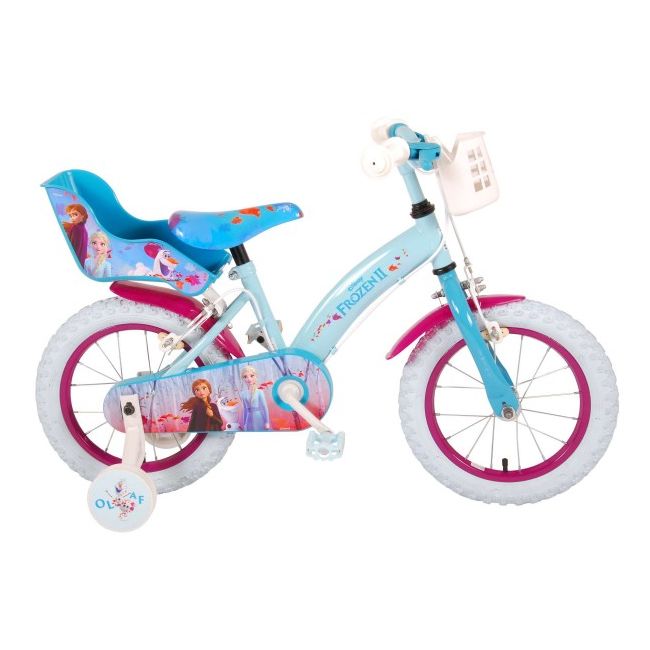 Bicicleta copii Volare Frozen cu roti ajutatoare 14 INCH 2 frane de mana - SOLVOL91450-CH-IT