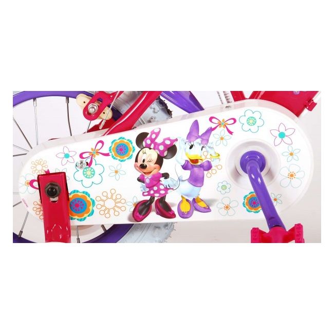 Bicicleta copii Volare Minnie Mouse cu roti ajutatoare 12 INCH cu 2 frane mana - SOLVOL31226-CH-IT