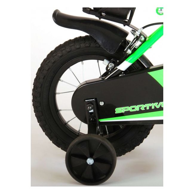 Bicicleta copii Volare Sportivo Verde 12 inch cu 2 frane de mana si sticla apa - SOLVOL2031