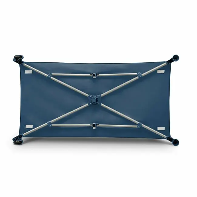 Lionelo - Patut pliant cu un nivel Stefi Navy din Metal, Poliester, 120x60 cm, Albastru BYNLO-STEFI_BLUE_NAVY
