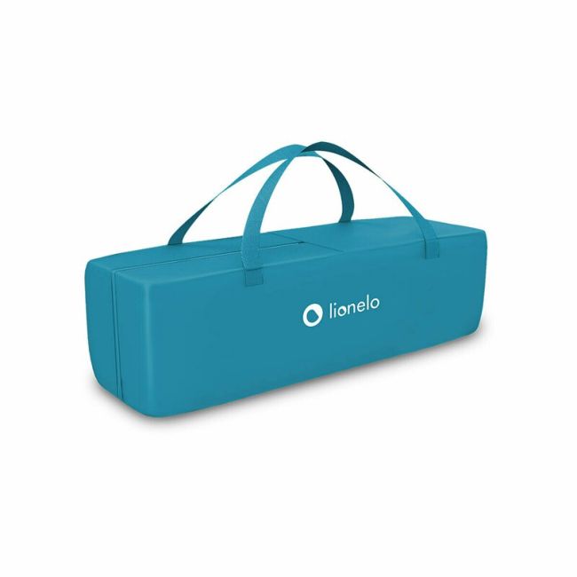 Lionelo - Patut pliant cu un nivel Stefi din Metal, Poliester, 120x60 cm, Turquoise BYNLO-STEFI_GREEN_TURQUOISE