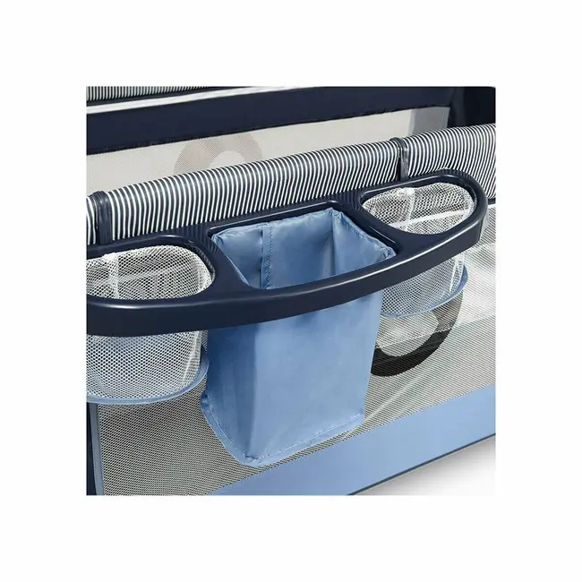 Lionelo - Patut pliant cu doua nivele Sven Plus, 120x60 cm, arcada jucarii, masuta de infasat, vibratii, melodii, Blue Navy BYNLO-SVEN_PLUS_BLUE_NAVY