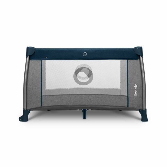Lionelo - Patut pliant cu doua nivele Thomi Cu carusel, Cu masuta de infasat din Metal, Poliester, 120x60 cm, Albastru BYNLO-THOMI_BLUE_NAVY