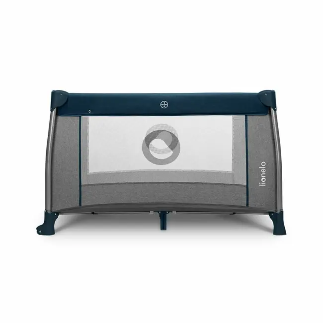 Lionelo - Patut pliant cu doua nivele Thomi Cu carusel, Cu masuta de infasat din Metal, Poliester, 120x60 cm, Albastru BYNLO-THOMI_BLUE_NAVY