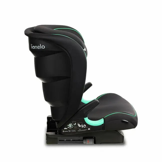 Lionelo - Scaun auto Neal Onix Spatar reglabil, Baza i-size, 15-36 Kg, cu Isofix, Negru BYNLO-NEAL_BLACK_ONYX