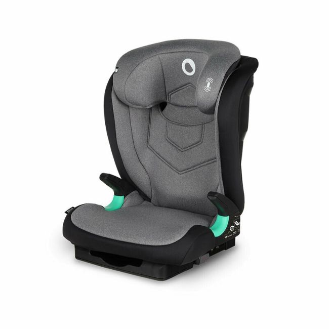 Lionelo - Scaun auto Neal Stone Spatar reglabil, Baza i-size, 15-36 Kg, cu Isofix, Gri BYNLO-NEAL_GREY_STONE