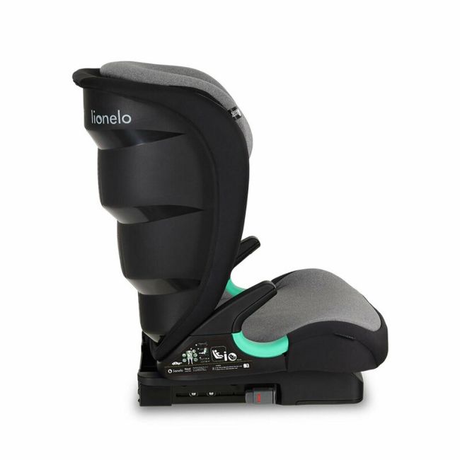 Lionelo - Scaun auto Neal Stone Spatar reglabil, Baza i-size, 15-36 Kg, cu Isofix, Gri BYNLO-NEAL_GREY_STONE