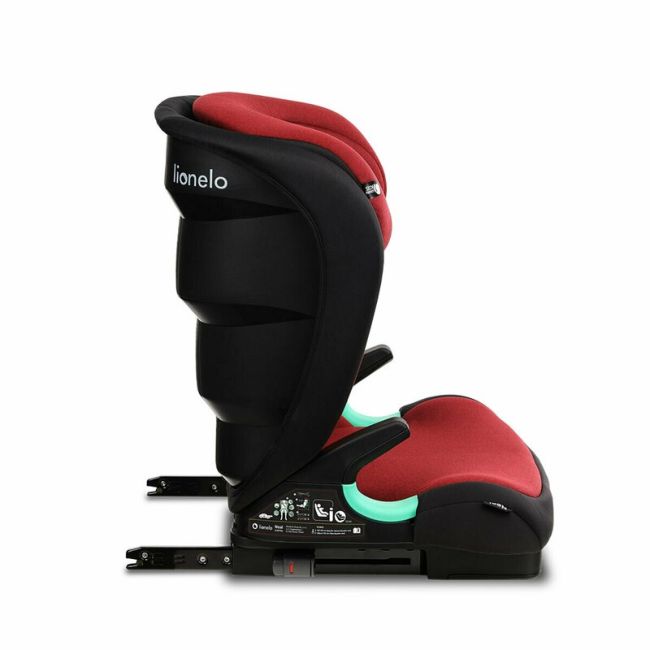 Lionelo - Scaun auto Neal Burgundy Spatar reglabil, Baza i-size, 15-36 Kg, cu Isofix, Rosu BYNLO-NEAL_RED_BURGUNDY