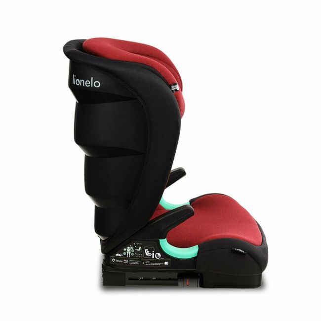 Lionelo - Scaun auto Neal Burgundy Spatar reglabil, Baza i-size, 15-36 Kg, cu Isofix, Rosu BYNLO-NEAL_RED_BURGUNDY
