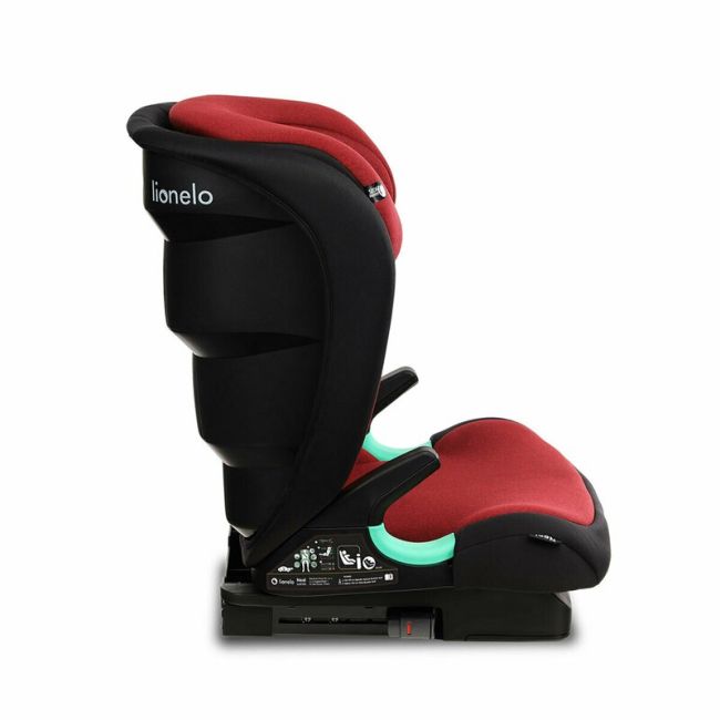 Lionelo - Scaun auto Neal Burgundy Spatar reglabil, Baza i-size, 15-36 Kg, cu Isofix, Rosu BYNLO-NEAL_RED_BURGUNDY
