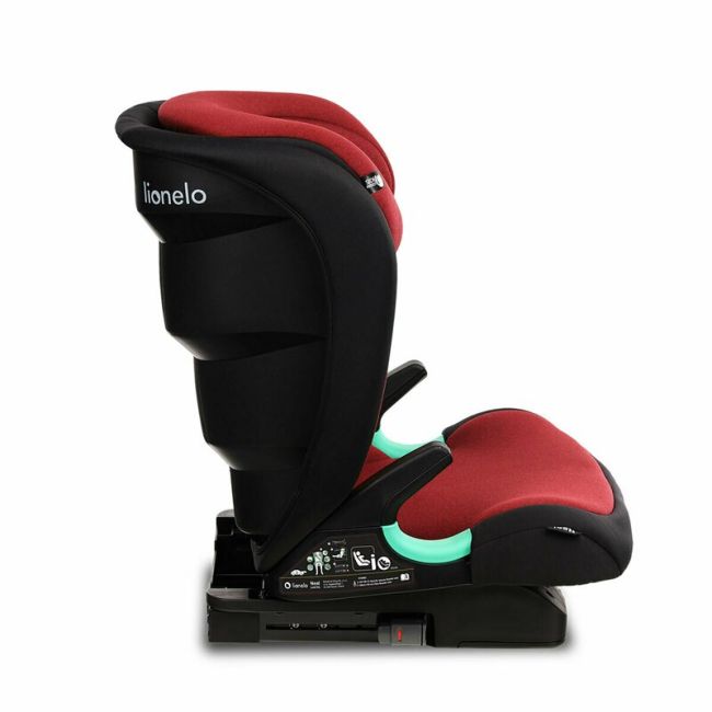 Lionelo - Scaun auto Neal Burgundy Spatar reglabil, Baza i-size, 15-36 Kg, cu Isofix, Rosu BYNLO-NEAL_RED_BURGUNDY