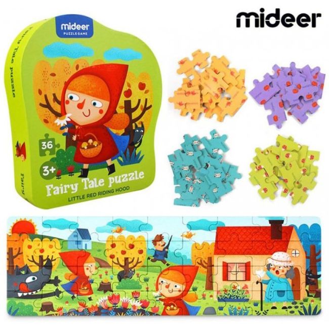Puzzle poveste â Scufita rosie, 36 piese Mideer MD3061 BBJMD3061_Initiala