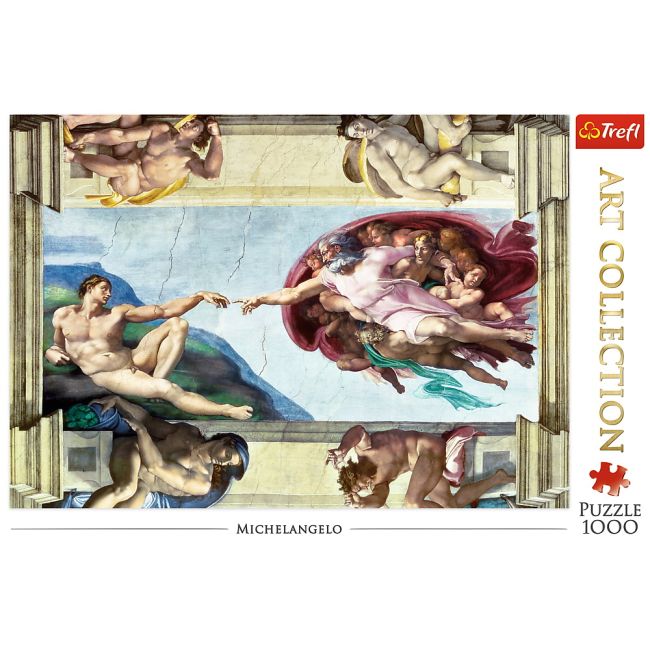 PUZZLE TREFL 1000 MICHELANGELO CREAREA LUI ADAM VIV10590