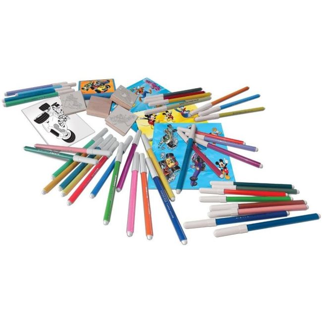 Set pictura 96 piese, 4 stampile, tus, 60 carioci, 30 stickere si caiet cu activitati Mickey Multiprint MP18945 BBJMP18945_Initiala