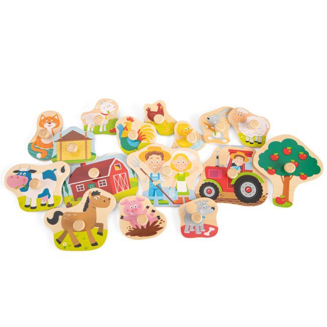 Puzzle lemn Ferma 17 piese NEW - NC10440