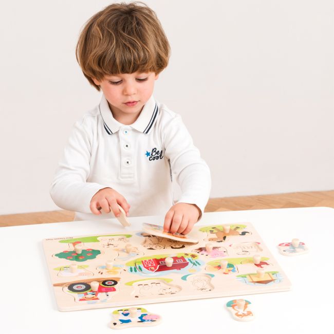 Puzzle lemn Ferma 17 piese NEW - NC10440