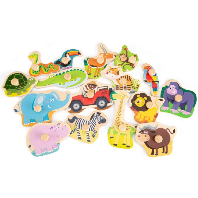 Puzzle lemn Safari 17 piese NEW - NC10441