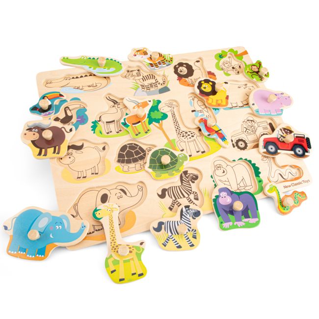 Puzzle lemn Safari 17 piese NEW - NC10441