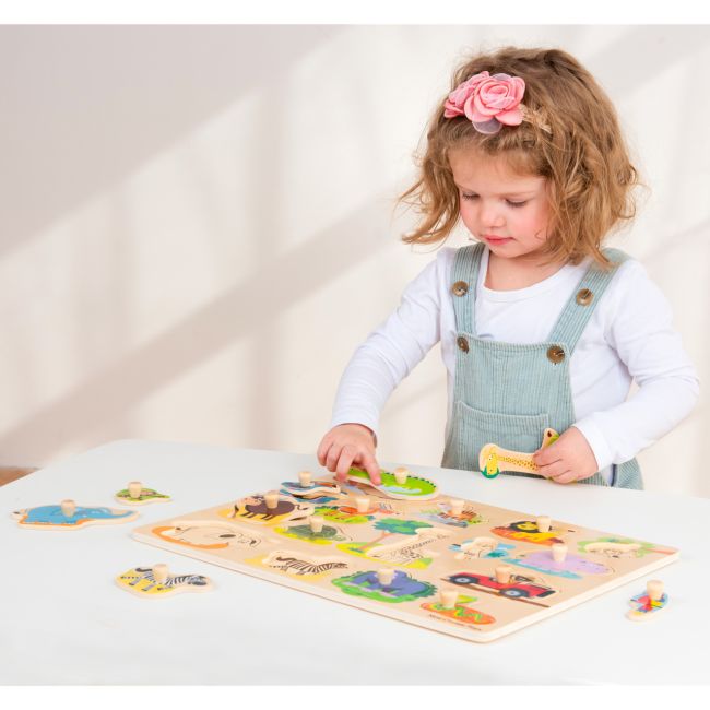 Puzzle lemn Safari 17 piese NEW - NC10441