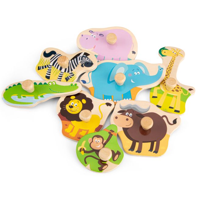 Puzzle lemn Safari 9 piese NEW - NC10431