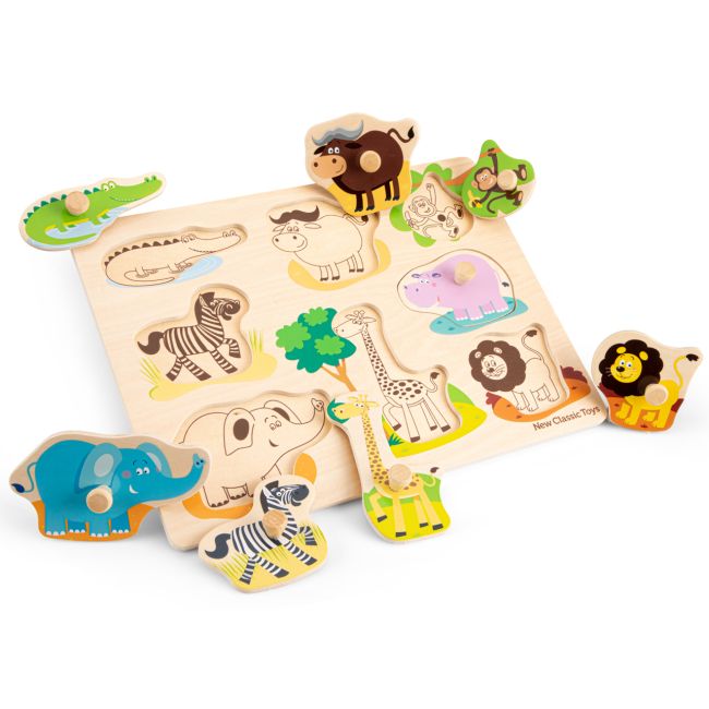 Puzzle lemn Safari 9 piese NEW - NC10431
