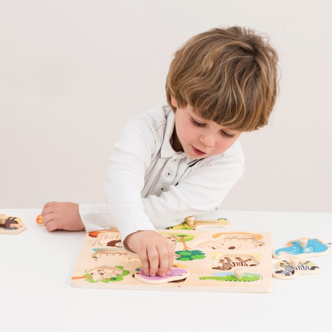 Puzzle lemn Safari 9 piese NEW - NC10431