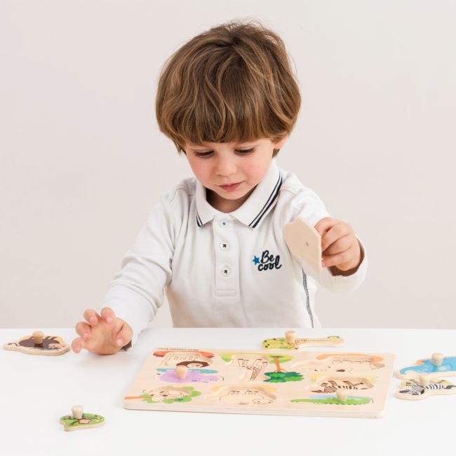 Puzzle lemn Safari 9 piese NEW - NC10431