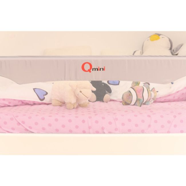 Qmini - Bariera de pat 150 x 42 cm, Rhea, Grey BYNQM-RHEA_GREY