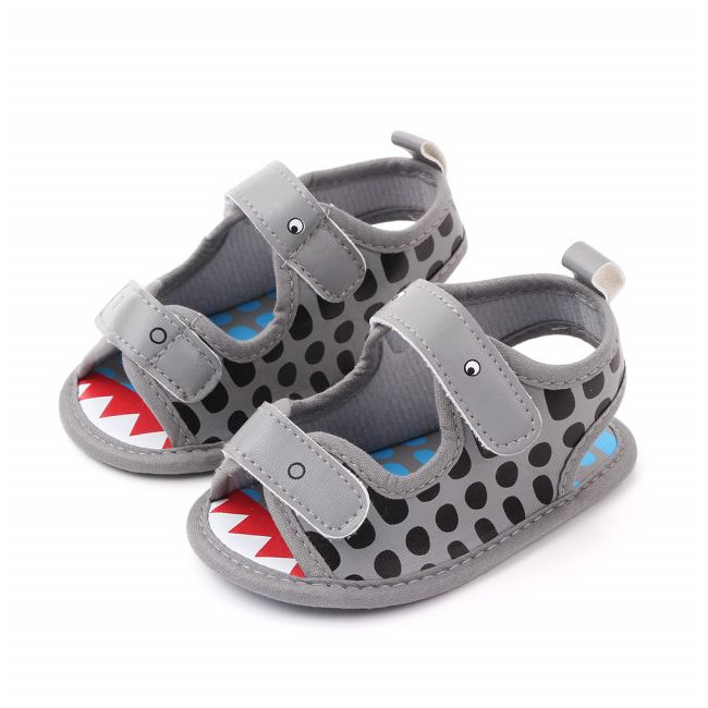 Sandalute gri cu barete - Croco MDd2412-3-SA4