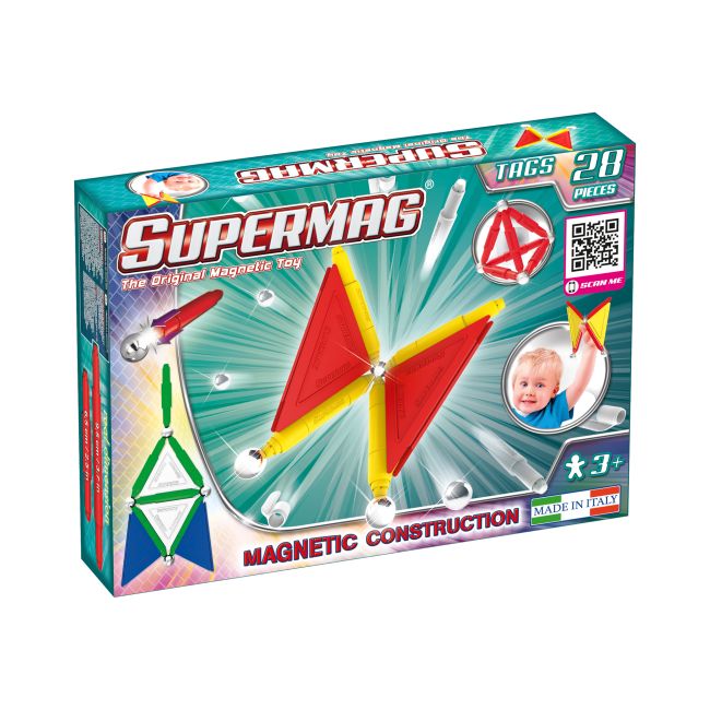 SUPERMAG TAGS PRIMARY - SET CONSTRUCTIE 28 PIESE - ARTSM0169
