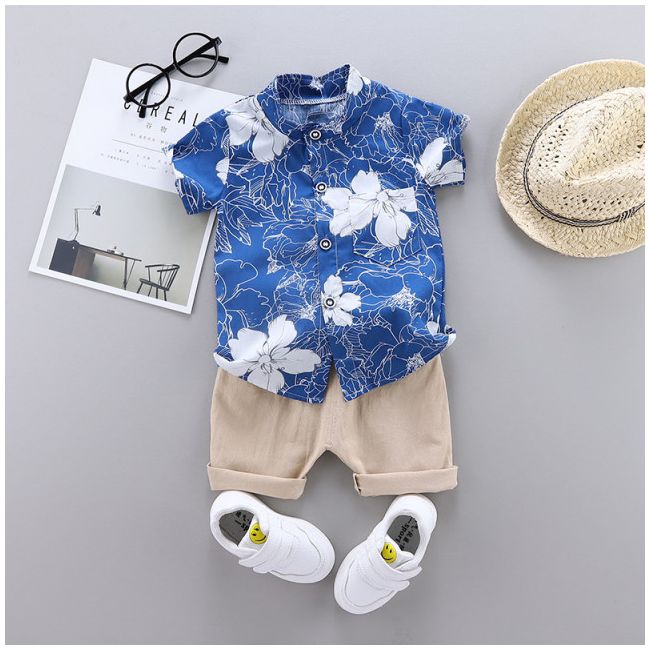 Costum bebelusi cu pantalonasi si camasuta - Hawaii MBHQ311-2.9-12 luni (Marimea 20 incaltaminte)
