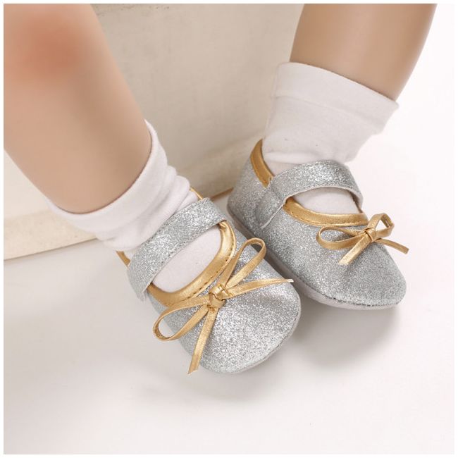 Pantofiori argintii cu fundita aurie LIB229-4-p24