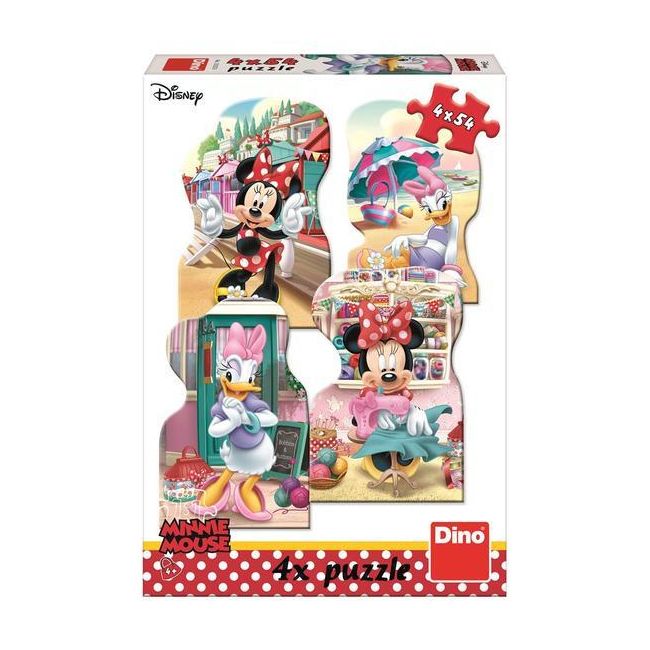 Puzzle 4 in 1 - minnie si daisy in vacanta (4 x 54 piese)