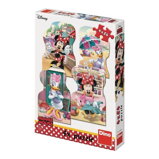 Puzzle 4 in 1 - minnie si daisy in vacanta (4 x 54 piese)