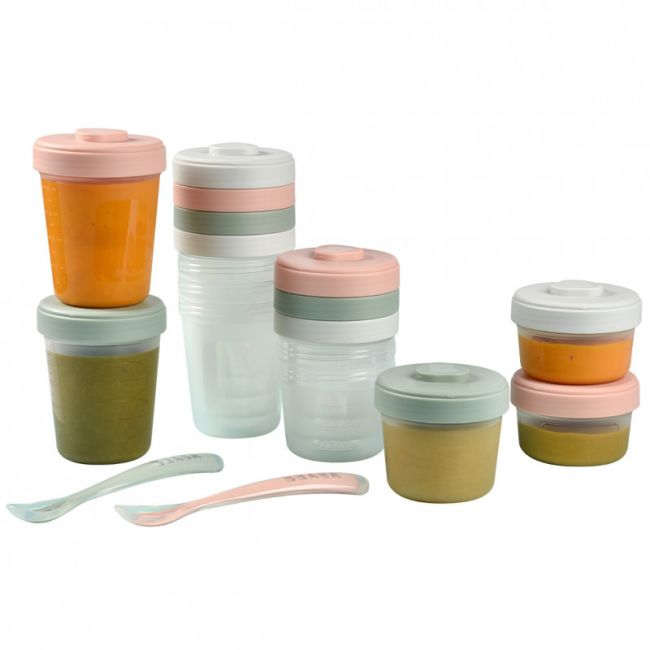 Set 12 recipiente hrana Beaba Eucalyptus 2x90 ml, 4x150 ml, 6x250 ml ERFB913502