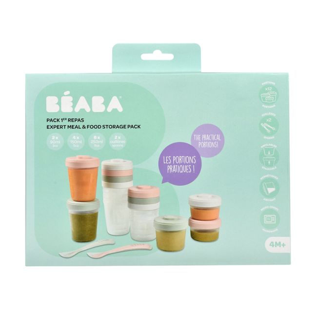 Set 12 recipiente hrana Beaba Eucalyptus 2x90 ml, 4x150 ml, 6x250 ml ERFB913502