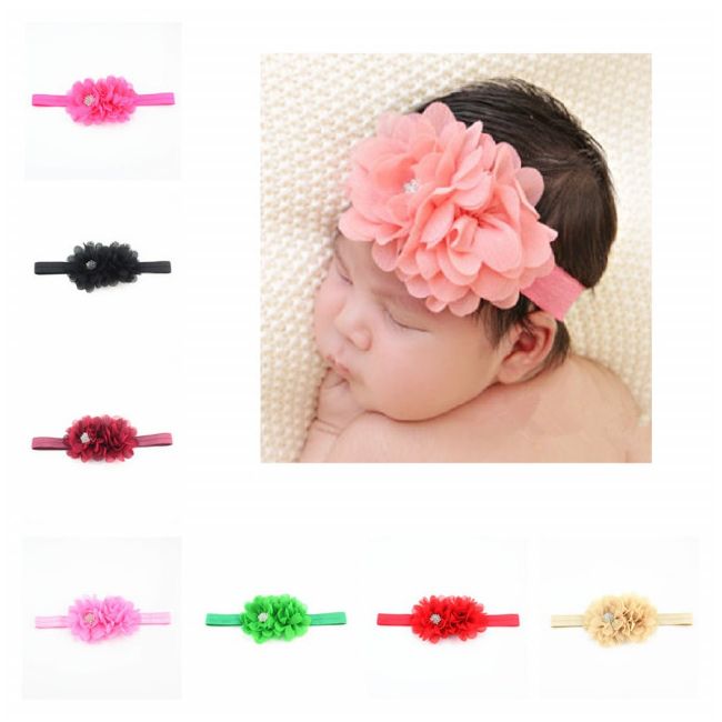 Bentita pentru fetite - Doua floricele cu strasuri MBFD204-R1