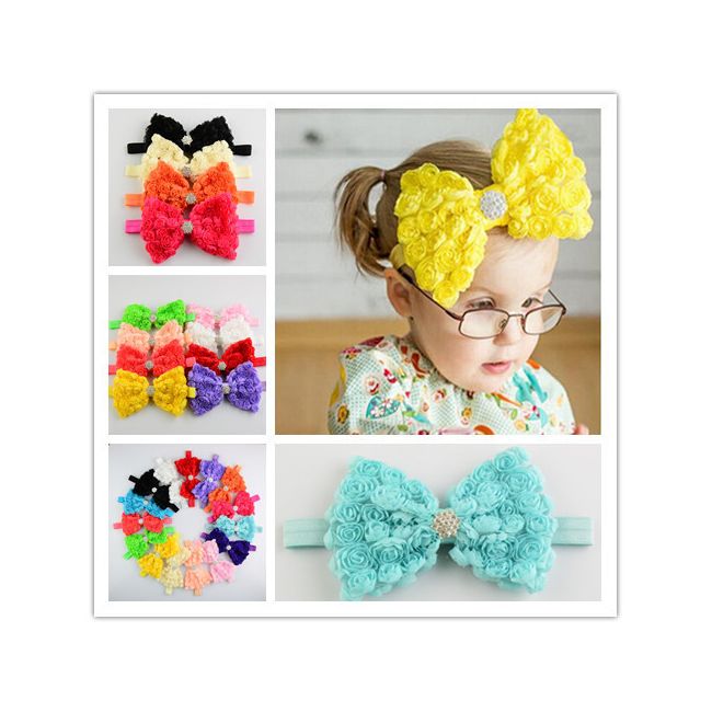 Bentita pentru fetite - Fundita din trandafirasi MDFD126-R25