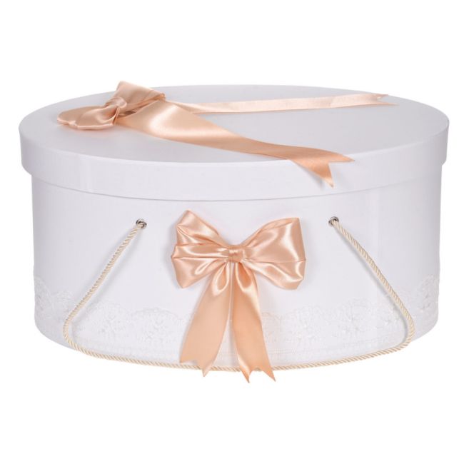 Cutie trusou botez dantela crem / ivoire si fundite asortate unisex Denikos® 813 NKO5242
