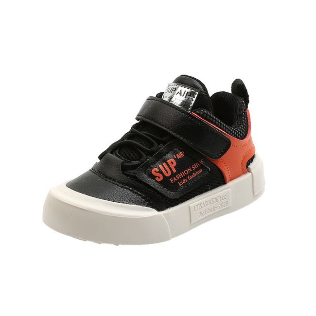 Pantofi negri cu portocaliu tip tenisi MD0967-2-c