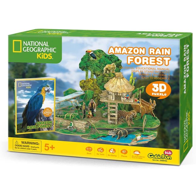 PUZZLE 3D+BROSURA-PADURE AMAZONIANA 67 PIESE - ARTCUDS0979h