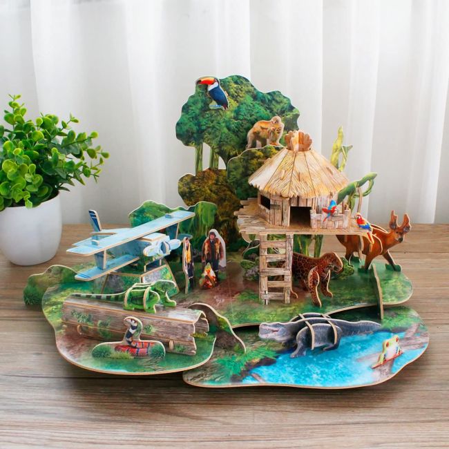PUZZLE 3D+BROSURA-PADURE AMAZONIANA 67 PIESE - ARTCUDS0979h